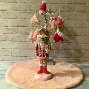 Oh What Fun Resin Pink & Red Gingerbread House Nutcracker